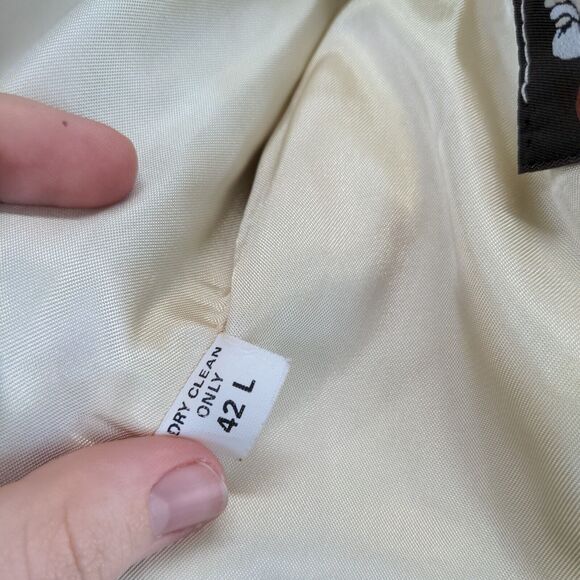 Vintage Kenny Rogers Circle S Blazer Jacket Mens 42L Long Sleeve Brown Wool - Picture 10 of 14